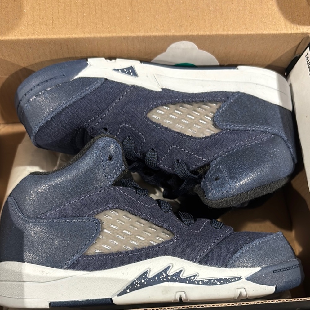 Kids Navy Blue Athletic Sneakers
